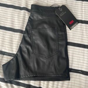 Levi’s leather shorts
